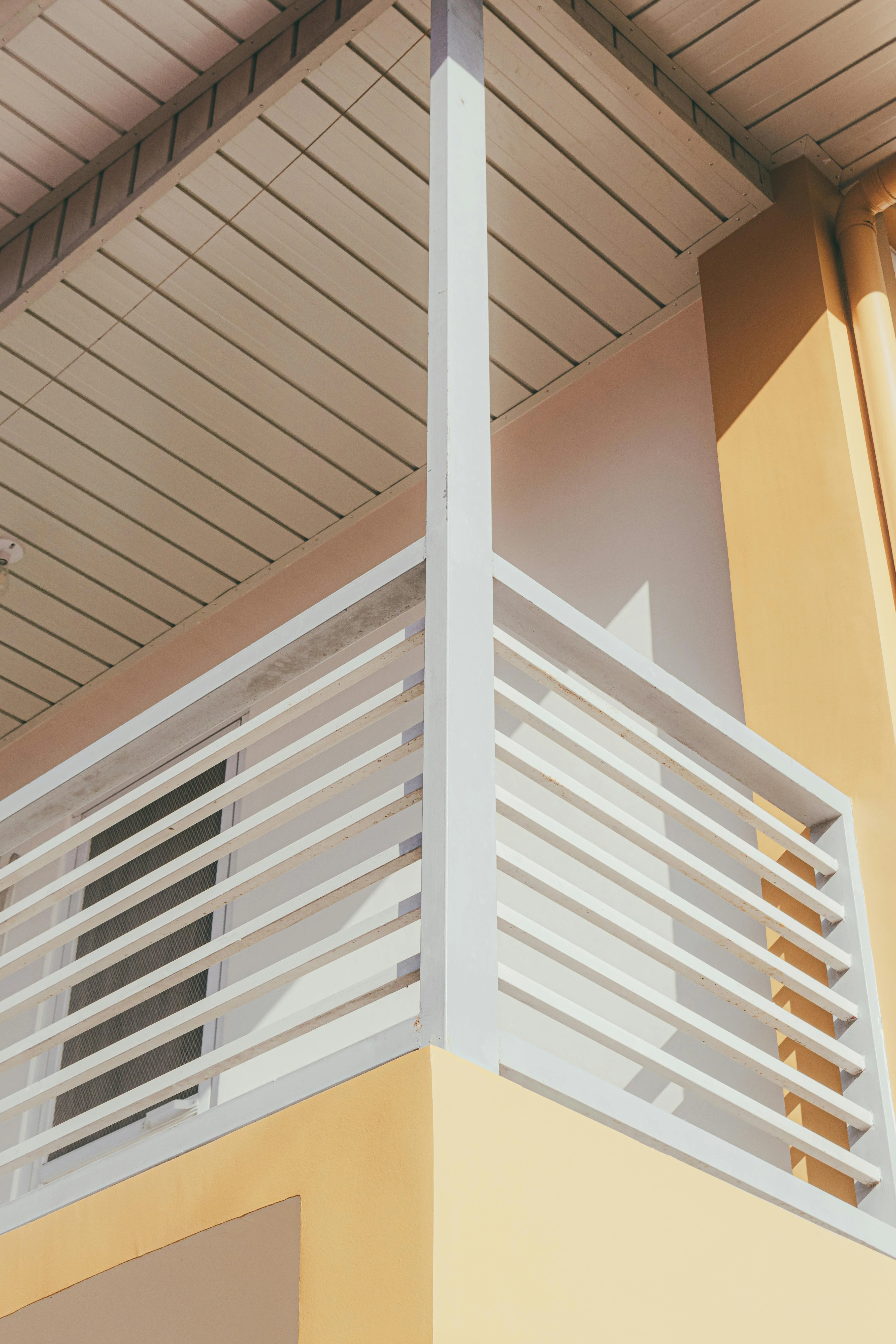 Decorative iron balcony with floral motifs