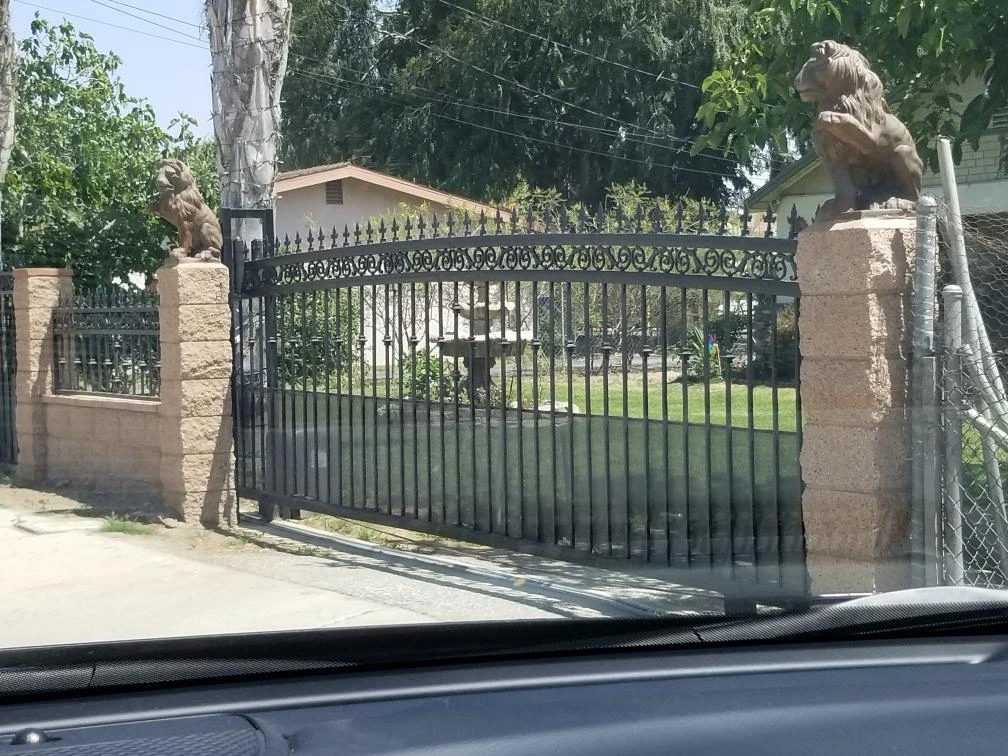 Elegant wrought iron door for mansion 