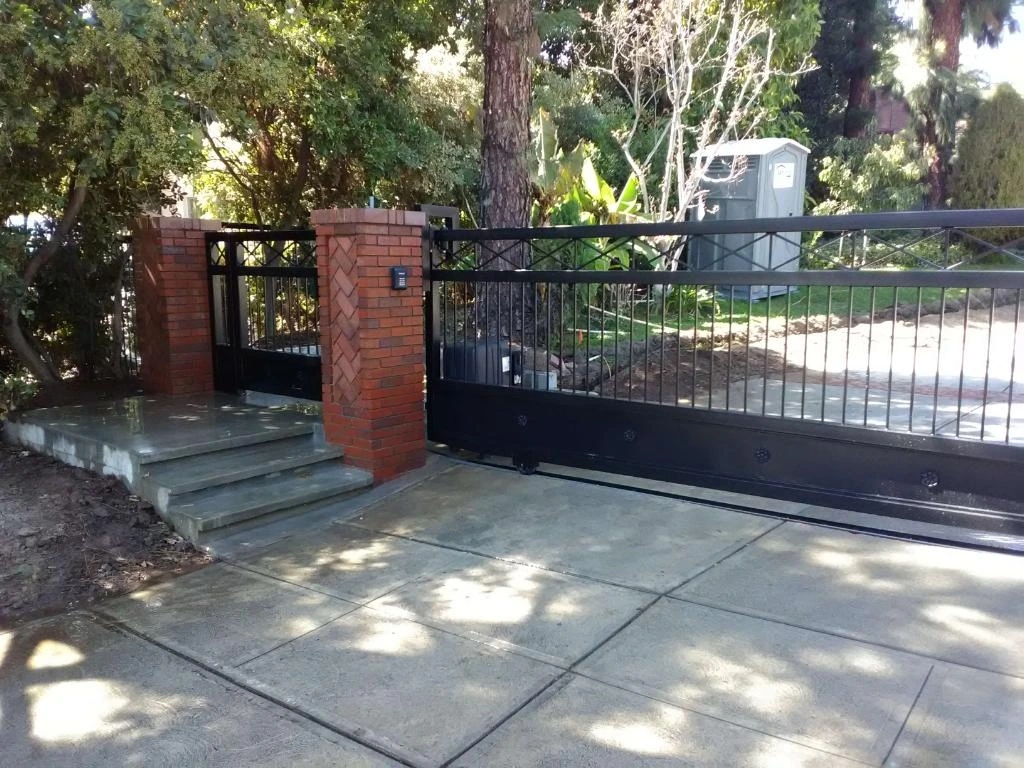 Classic iron door with decorative patterns 