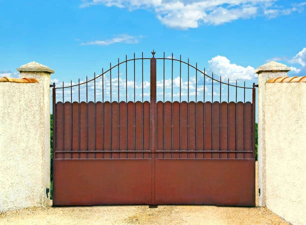Heavy iron gate with arch design 