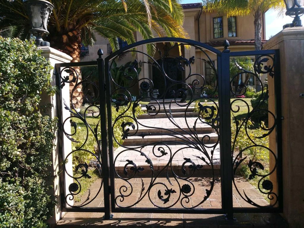 Heavy-duty iron gate for residential property 
